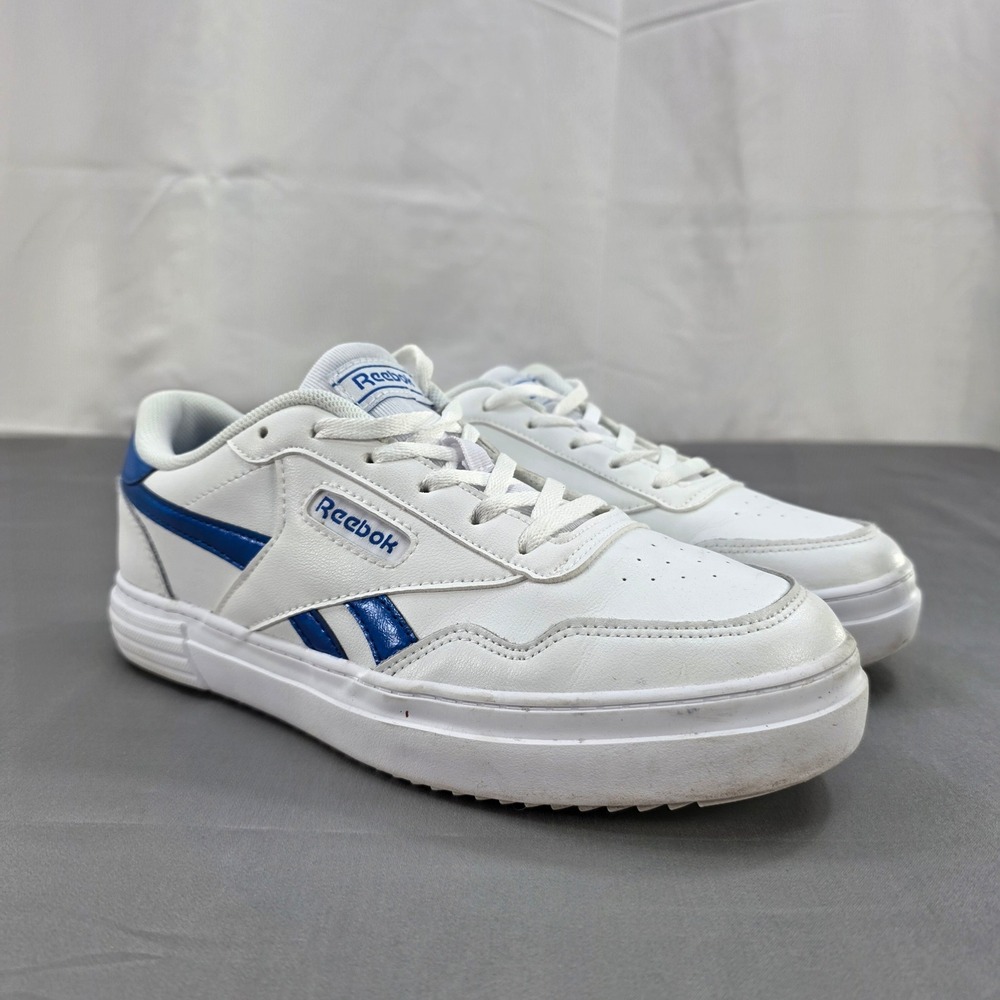 Reebok Court Advance Sneakers - White Blue Accent Casual Shoes‎